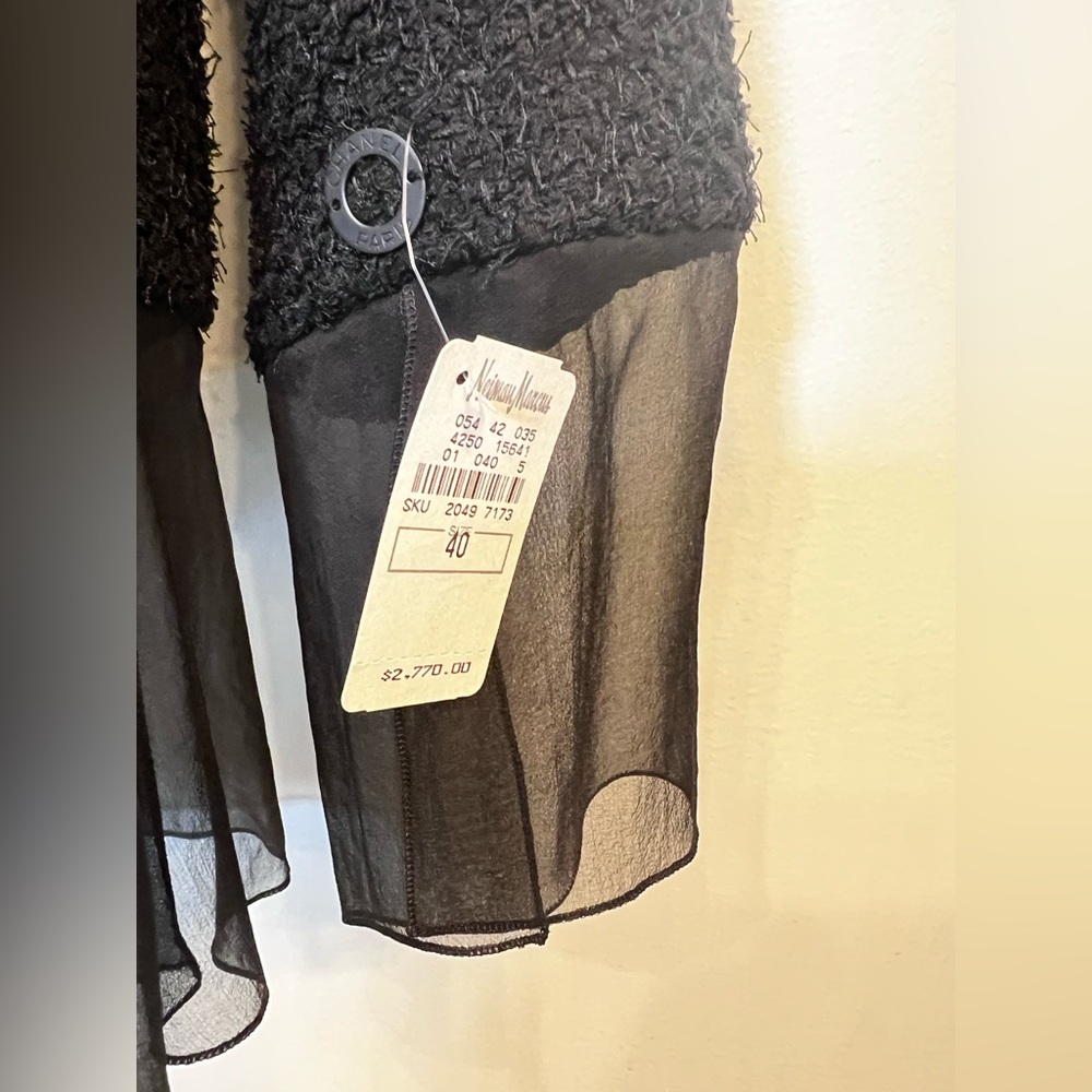 *NWT* Chanel Black Nylon/Wool/Silk Tweed Jacket & Skirt Suit or Midi dress - Picture 7 of 15